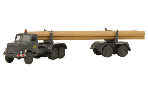 Brekina PMS 254233 - H0 Set Edition Deutsche Bundesbahn Nr. 13 Magirus Sattelzug mit Telegrafenmasten