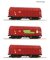 Roco 6680012 - TT 3er Set Schiebeplanenwag. DB-A Ep. VI