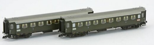 Saxonia 120179-2 - TT 2er Set Personenwagen C4&Uuml; Sa 07 m. Beleuchtung, DRG Ep.II