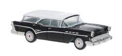 Brekina 18177-, Buick Century Caballero, schwarz/weiss,...