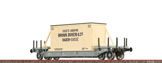 Brawa 47915 - H0 Tiefladewagen "Brown Boveri &amp; Cie" SBB Ep.II