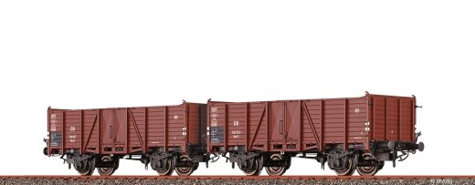 Brawa 48450 - H0 Offene G&uuml;terwagen Om21 DB, 2er-Set Ep.III