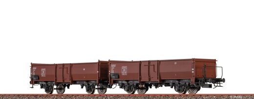 Brawa 48639 - H0 Offene G&uuml;terwagen Omm52 DB, 2er-Set Ep.III
