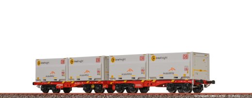 Brawa 51137 - H0 Drehgestellflachwagen Sggmmrrs "ArcelorMittal" DB AG Ep.VI