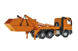 Viessmann 8040 - H0 MB ACTROS 3-achs Absetzkipper mit Rundum- leuchten, kommunalorange, Basis, Funktionsmodell