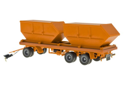 Viessmann 8225 - H0 3-achs Containeranh&auml;nger, kommunalorange,Funktionsmodell