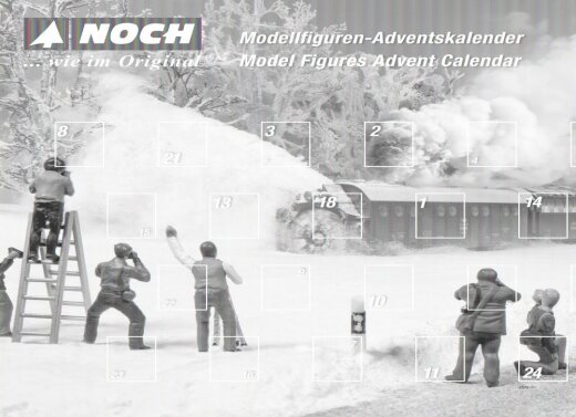 Noch 45998 - TT Figuren-Adventskalender 28 handbemalte Figuren