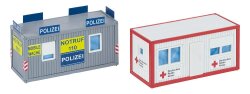 Faller 180338 - H0 B&uuml;rocontainer Polizei und DRK