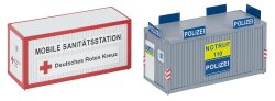 Faller 180338 - H0 B&uuml;rocontainer Polizei und DRK