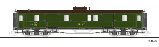 Tillig 12060 - TT Packwagen Pw4&uuml; der DR, Ep. III