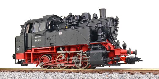 ESU 31653 - Dampflok, H0, BR80, 80 009 DR, Schwarz, Ep IV, Vorbildzustand um 1980, LokSound, Doppelraucherzeuger, Rangierkupplung, DC/AC