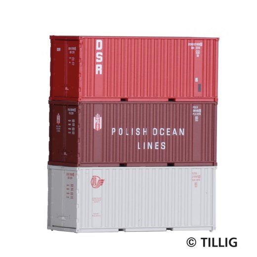 Tillig 07707 -Set 20 Container, Ep.IV