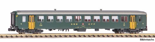 Piko 94384 - N-Personenwg. EW I, 2. Kl, 50 85 20-34 565-6 gr&uuml;n mit alter Schrift, SBB, Ep. IV