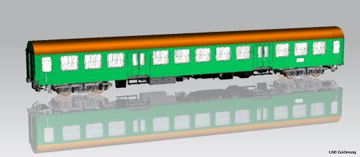Piko 28003 - Halberst&auml;dter Mitteleinstiegswg. gr&uuml;n 2. Kl. br. Dach DR IV, andere Nr.