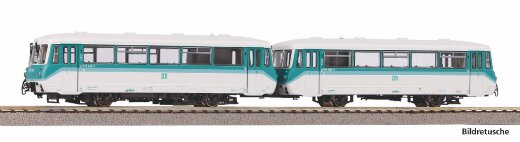 Piko 52896 - H0 D-Triebwg. BR 772 + Steuerwg. Mintgr&uuml;n DR VI + DSS PluX22