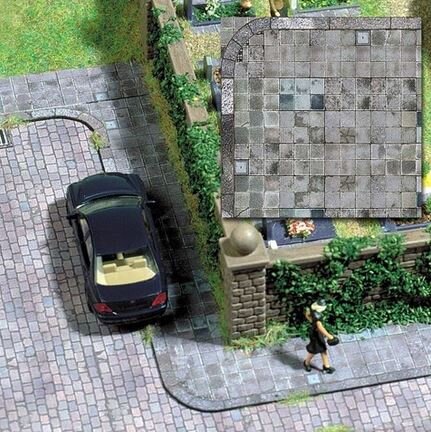 Busch 7418 - 2 Dekoplatten &raquo;Gehwegplatten&laquo;