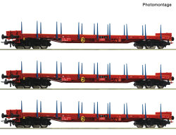 ROCO 6600219 - H0 3-tlg. Set: Rungenwagen &Ouml;BB Ep. VI
