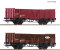 ROCO 77034 - H0 2-tlg. Set: Offene G&uuml;terwagen SBB Ep. III