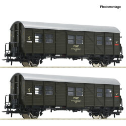 ROCO 6200195 - H0 2-tlg. Set: Behelfspersonenwagen PKP...