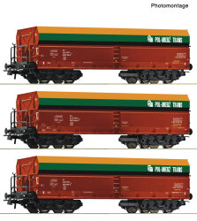 ROCO 6600218 - H0 3-tlg. Set: Selbstentladewagen PMT Ep. VI