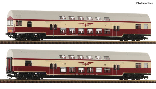 Roco 6280045 - TT 2er Set Doppelstock Sputnik DR Ep. IV