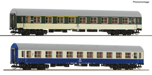 Roco 6280029 - TT 2er Set Personenwagen Y/B 70 DR Versuchslackierung Ep. IV