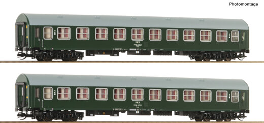 Roco 6280043 - TT 2er Set Personenwagen Y/B 70 PKP Ep. IV