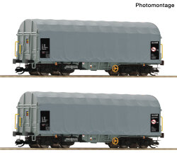 Roco 6680025 - TT 2er Set Schiebeplanenwagen CD Cargo Ep. V