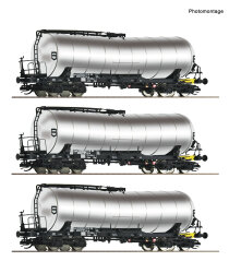 Roco 6680032 - TT 3er Set Knickkesselwagen Chrom DR Ep. IV