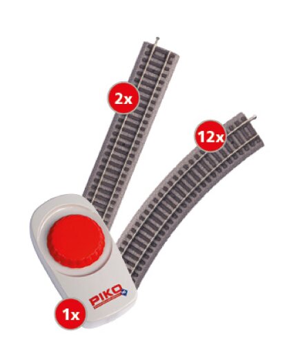 Piko 57033 - H0 Start-Set G&uuml;terzug &Ouml;BB mit Rh2016, A-Gleis mit Bettung