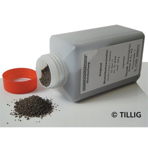 Tillig 86606 -Schotter 500g H0, dunkel