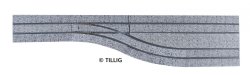 Tillig 87616 -Ausweiche rechts(1-sp) Pflast