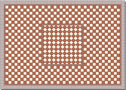 Busch 7413 - H0  TT   0 2 Dekoplatten &raquo;Gefliester Platz (Antik)&laquo;