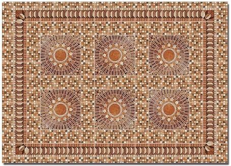 Busch 7414 - H0  TT   0 2 Dekoplatten &raquo;Gefliester Platz (Rustikal)&laquo;