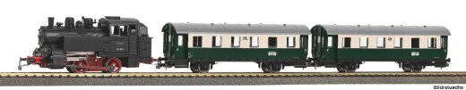 Piko 57035 - S-Set Dampflok BR 80 VSM + zwei Personenwg. NS VI A-Gleis &amp; B