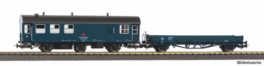 Piko 28334 - 2er Set Umbauwg. blau, roter Keks Werkstatt + Flachwg. Ks DB IV