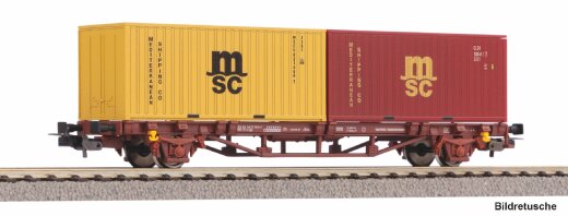 Piko 27750 - H0 Containertragwg. 2x 20 MSC Container FS V