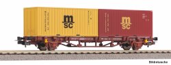 Piko 27750 - H0 Containertragwg. 2x 20 MSC Container FS V