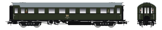 Saxonia 87229 - H0 Personenwagen C4&Uuml; Sa 07, Schlusswagen DR Ep.IV - DC