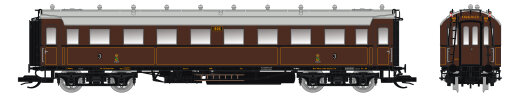 Saxonia 120223 - TT Personenwagen C4&Uuml; Sa 07, Schlusswagen K.S&auml;chs.Sts.E.B., Ep. I - DC