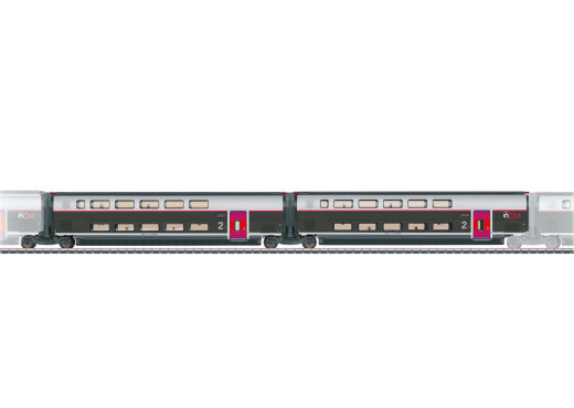 M&auml;rklin 43438 - Erg&auml;nzungswagen-Set 2 zum TGV INOUI