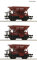ROCO 6600265 - 3-tlg. Set: Talbot-Schotterwagen DRB Ep.II DC