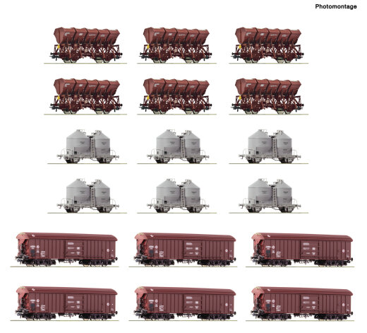 ROCO 6600330 - Display: Rangierbahnhof/Sch&uuml;ttgut 18-tlg. Display DB Ep.IV DC