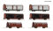 ROCO 6600339 - Display: Rangierbahnhof/Schiebedach-/Schiebewandwagen 6-tlg. Display DB Ep.IV DC