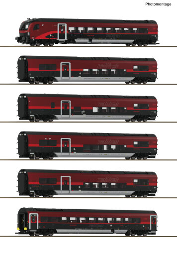 ROCO 6210178 - 6-tlg. Set 1: Railjet der neuen Generation &Ouml;BB Ep.VI DCC