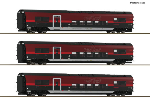ROCO 6210179 - 3-tlg. Set 2: Railjet der neuen Generation &Ouml;BB Ep.VI DCC