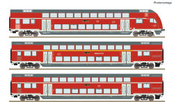 ROCO 6210248 - 3-tlg. Set: Doppelstockwagen DB-AG Ep.VI DCC