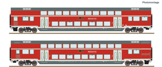 ROCO 6220249 - 2-tlg. Set: Doppelstockwagen DB-AG Ep.VI AC
