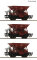 ROCO 6600283 - 3-tlg. Set: Talbot-Schotterwagen &Ouml;BB Ep.IIIEp.IV DC