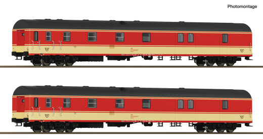ROCO 6210180 - 2-tlg. Set: Bahnpostwagen "Postschnellzug" &Ouml;BB Ep.IVEp.V DCC